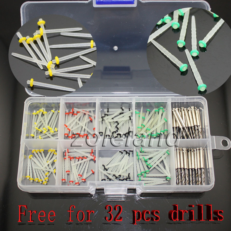 160 PCS Dental Glass Fiber Post Single Refilled Package & Free For 32 PCS Drills