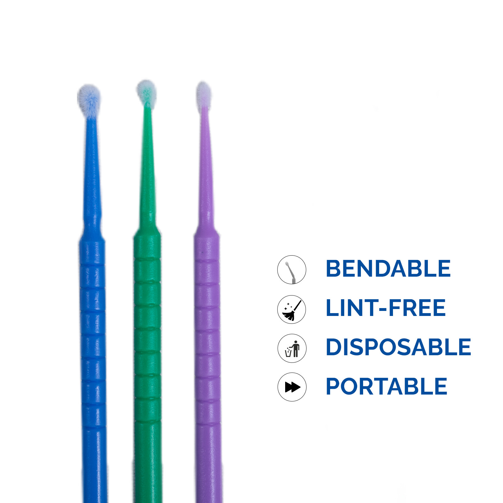 400 Dental Micro Brush Microbrush Bendable Applicator Tips Regular 2.5mm