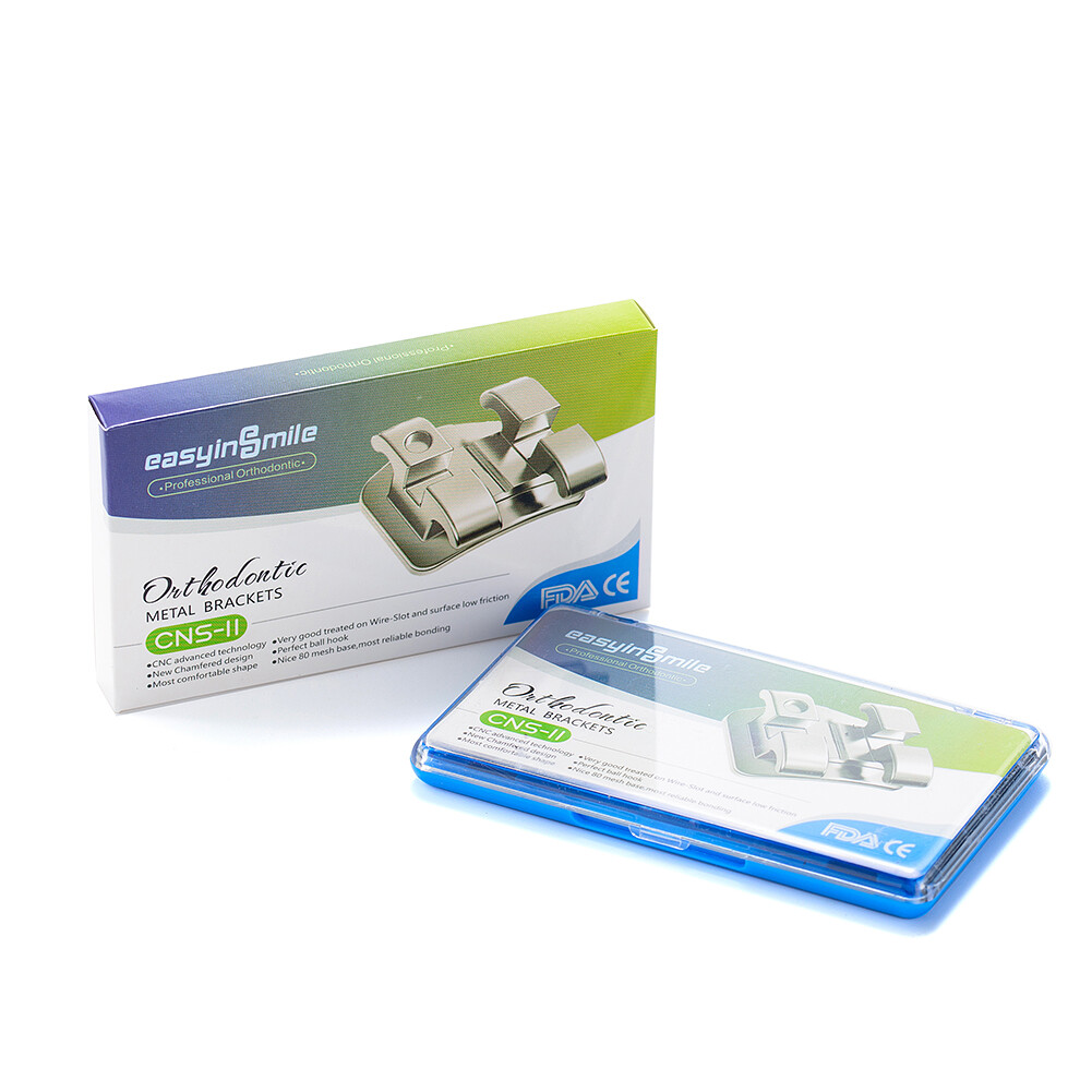 20Pcs Dental Orthodontic Metal Brackets Braces Roth MBT 022 345 Hooks Mesh Base