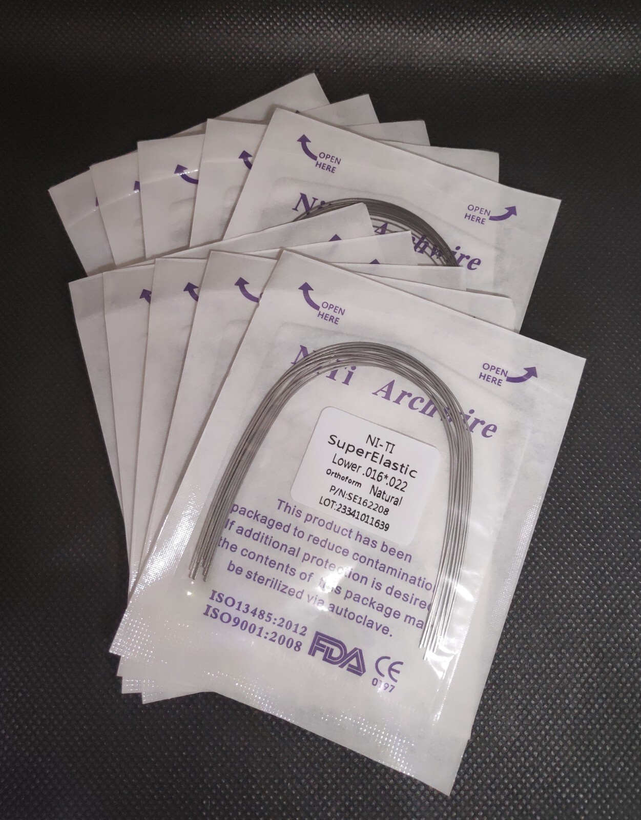 10Pack Dental Orthodontic Super Elastic NITI Arch Wires Rectangular Wire Natural