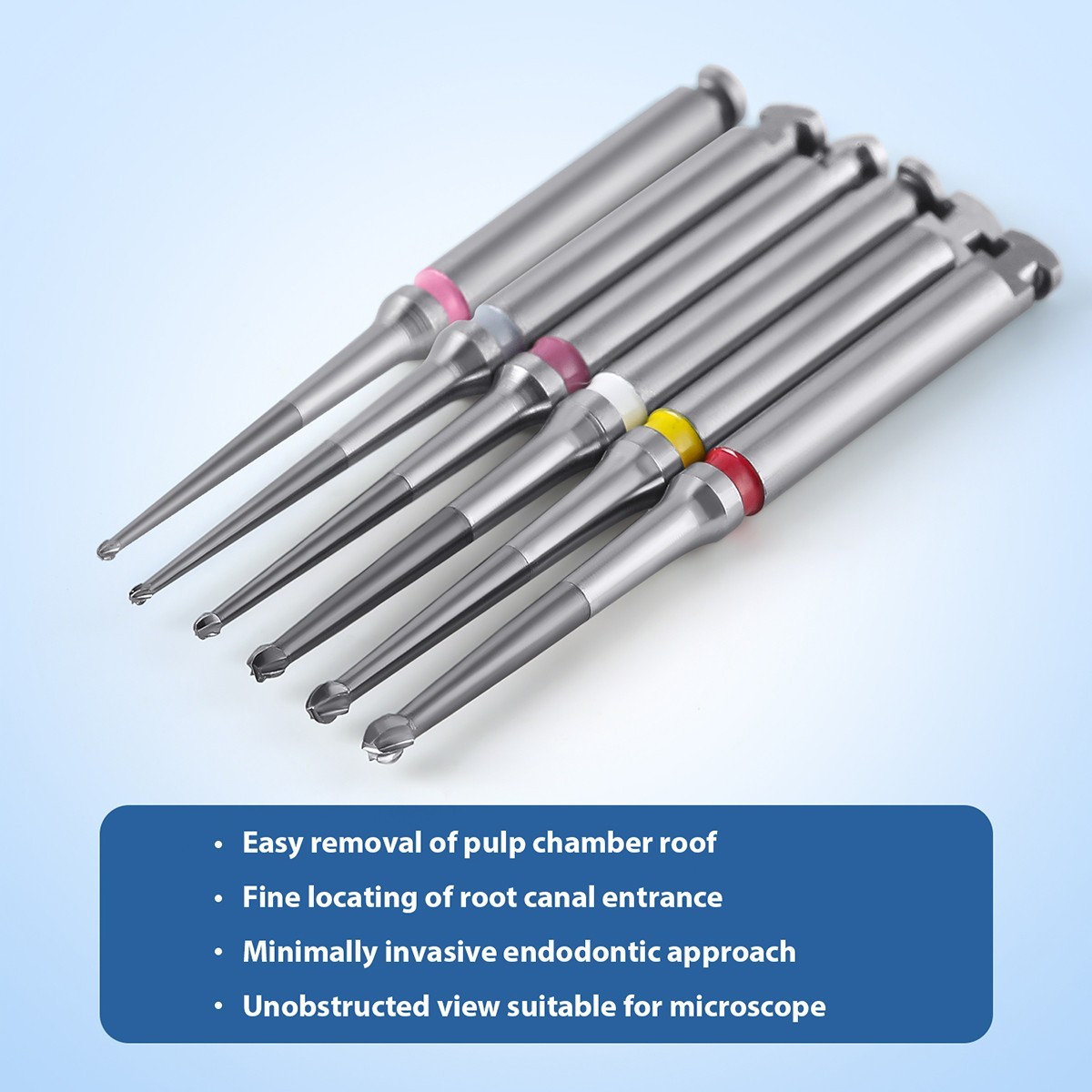 6pcs Long Neck Dental Microscope Endo Tungsten Carbide Bur RA 31/34MM Low Speed