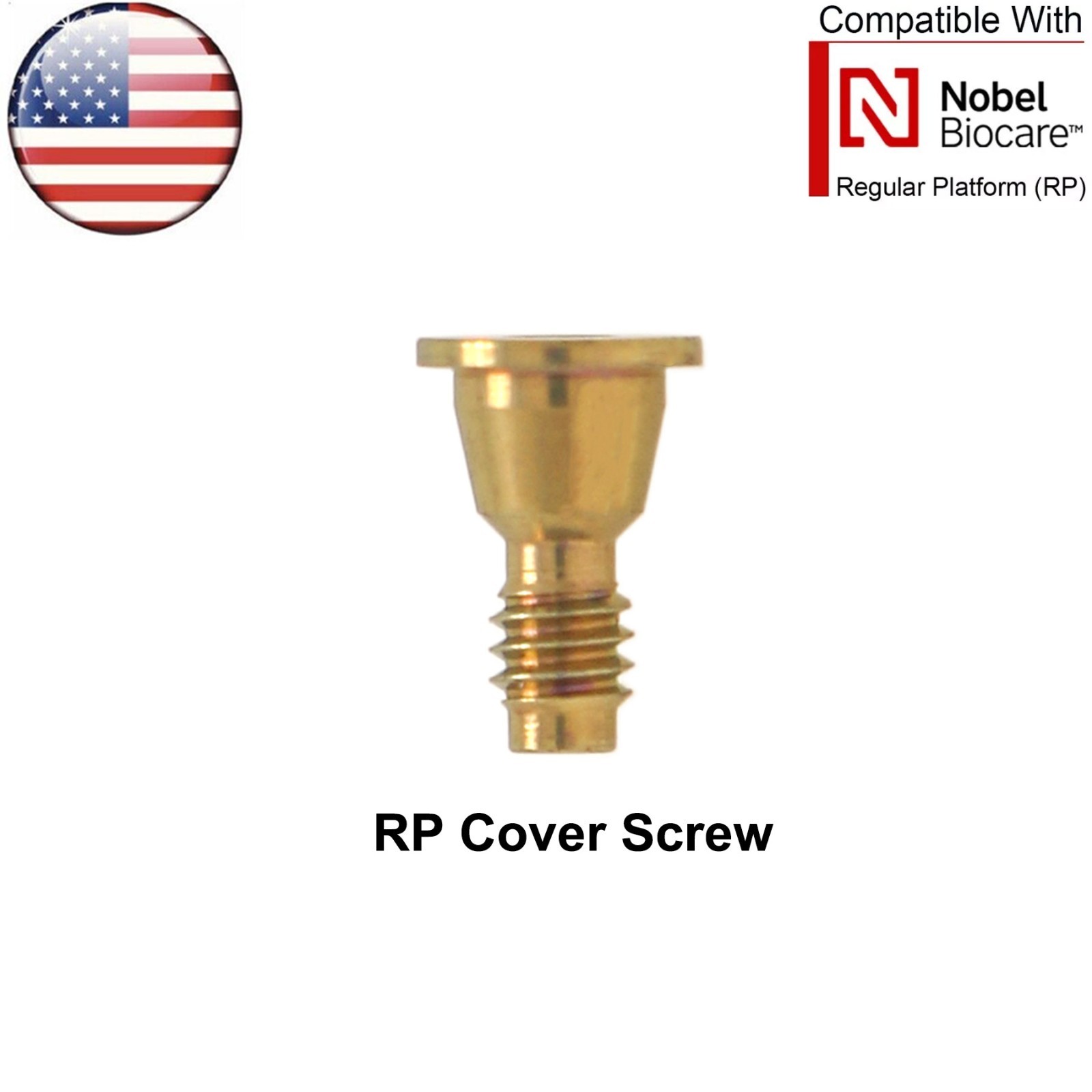 US Dental Cover Screw Healing Closure Cap Fits Hiossen/Nobel Active/Straumann
