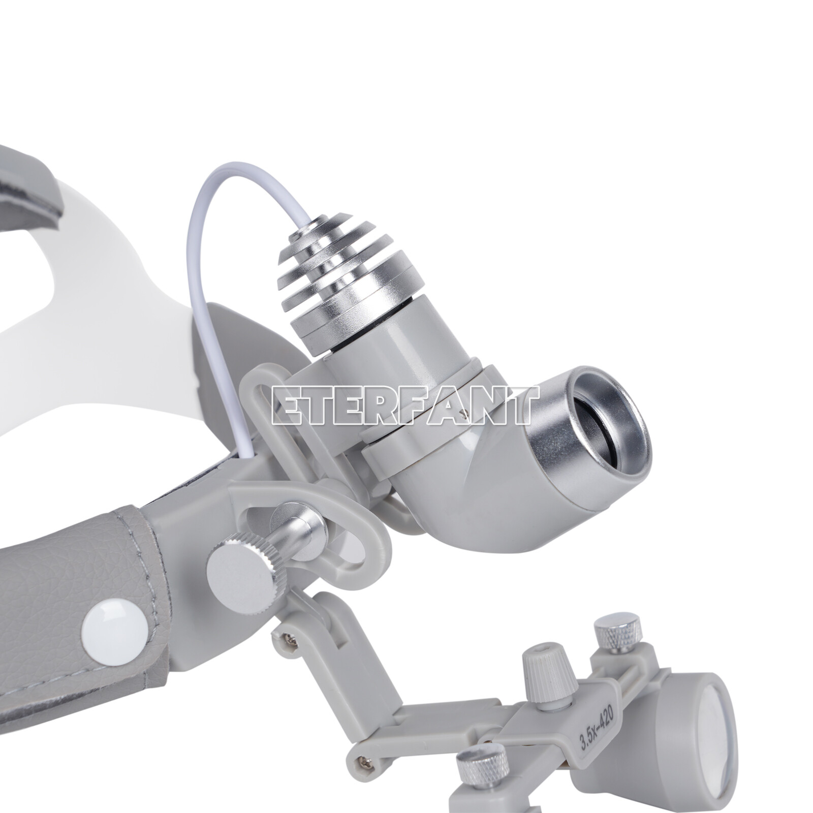 ETERFANT 3.5X-R Dental Surgical Headband Binocular Loupes & 10W LED Head Light