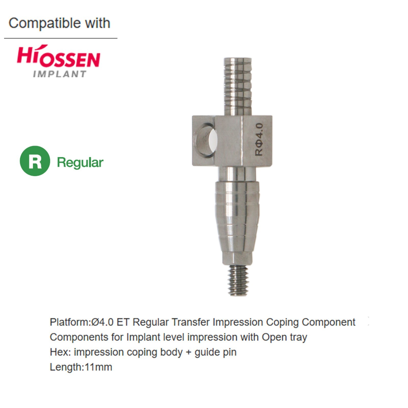 Hiossen ET Implant Transfer Coping Open Closed Tray Impression Analog Scan Body