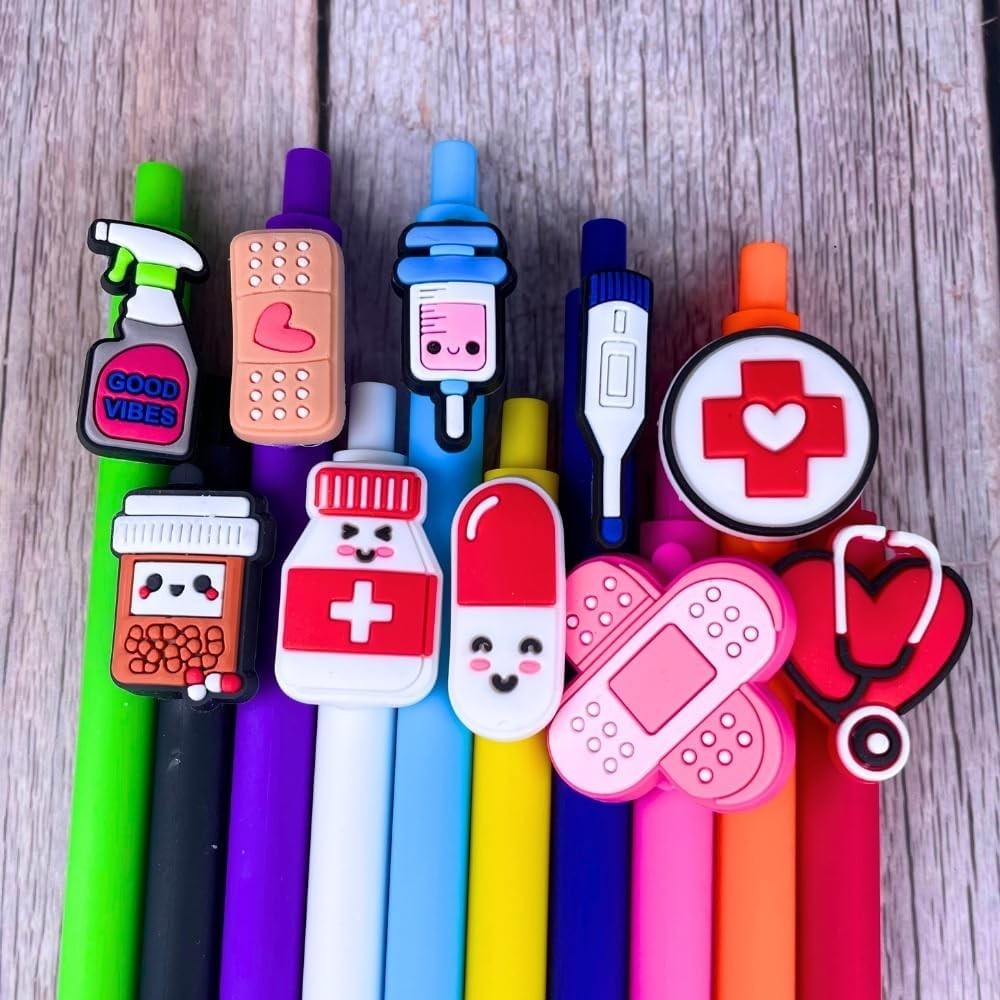 10 PC Nurse Pens | Funny Best Cute Nurses Pen Set Accessories for Work, Nursing
