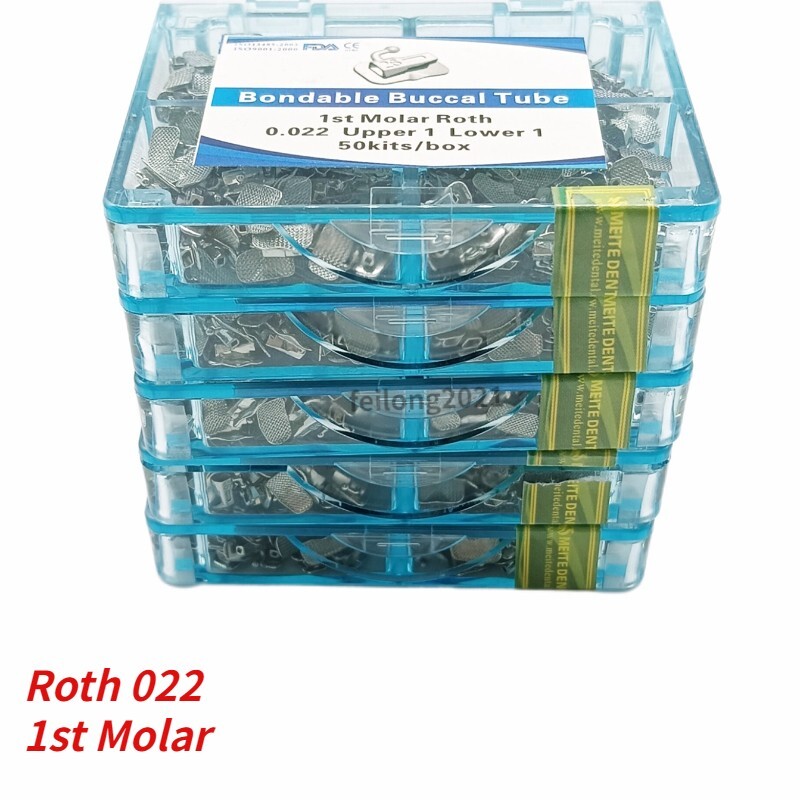 5Boxes Dental Orthodontic Buccal Tube 1st 2nd Molar Roth MBT 022 Mesh Base