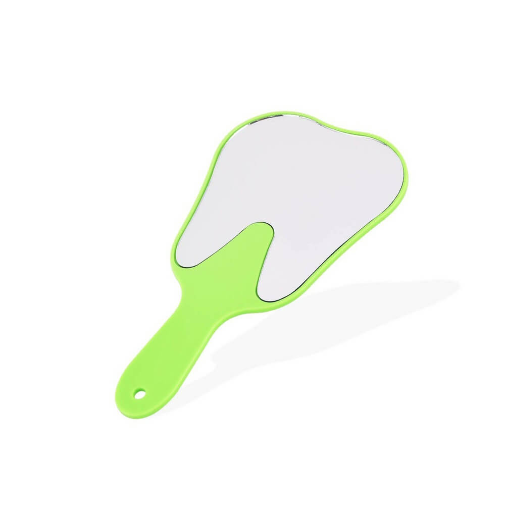 1 PC Tooth Shaped Hand Held Mirror Dental Adorable Oral Care Mirror