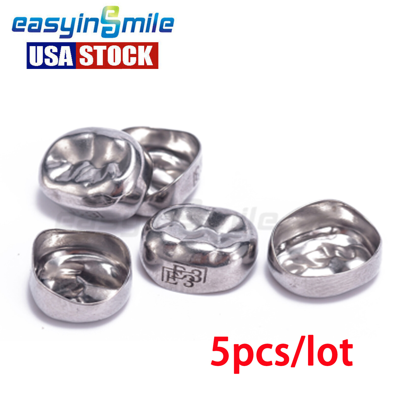 Dental Crowns Pedo kids Deciduous stainless Steel Pre-Formed 5PCS/BOX DUR2/EUR7