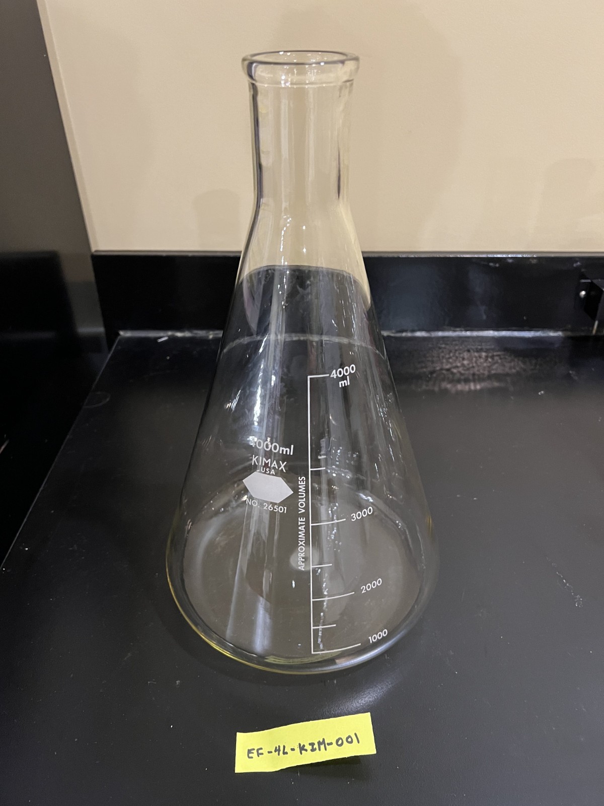 KIMAX 4000mL 4L Glass Graduated Erlenmeyer Flask 26501