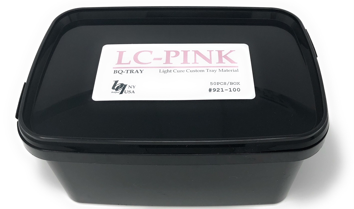 Dental Lab 50-piece Light Cure Custom Tray Material Pink BesQual BQ-Tray