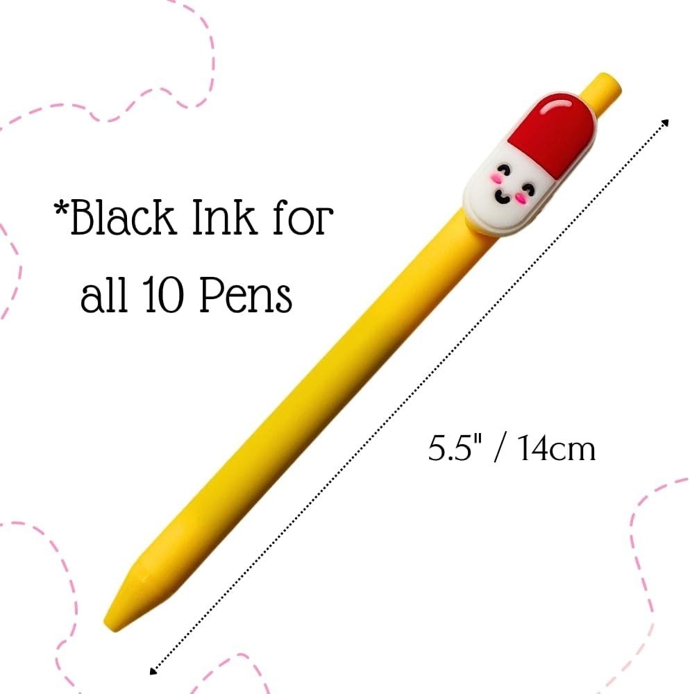 10 PC Nurse Pens | Funny Best Cute Nurses Pen Set Accessories for Work, Nursing