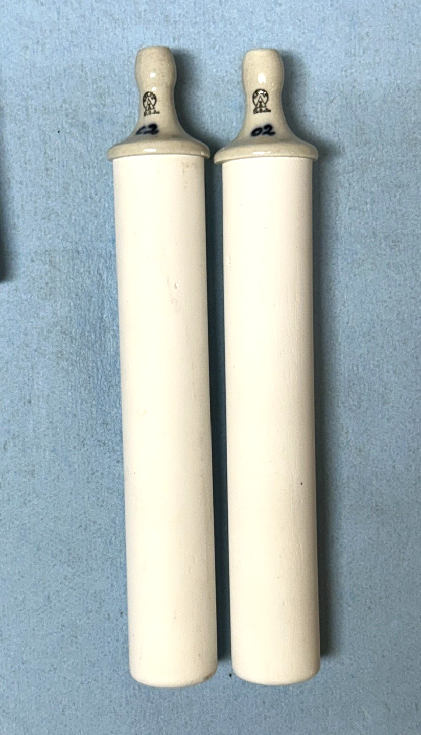 Selas Ceramic Filter Candle Microporous Lab Filtration Element Vintage Set of 2