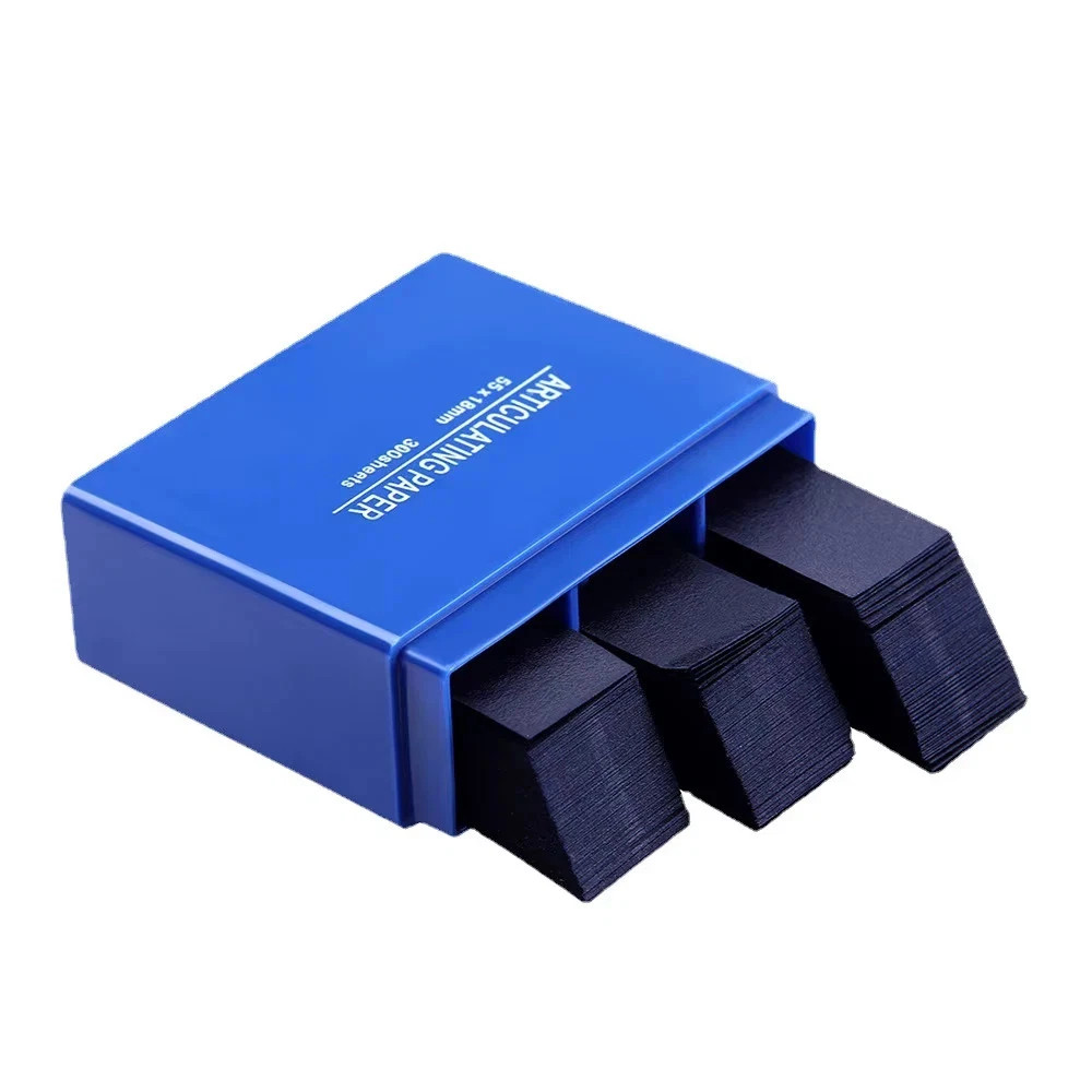 300 Hoja/ caja Dental Dentista Papel Articulado Tiras Azules Herramienta Dientes