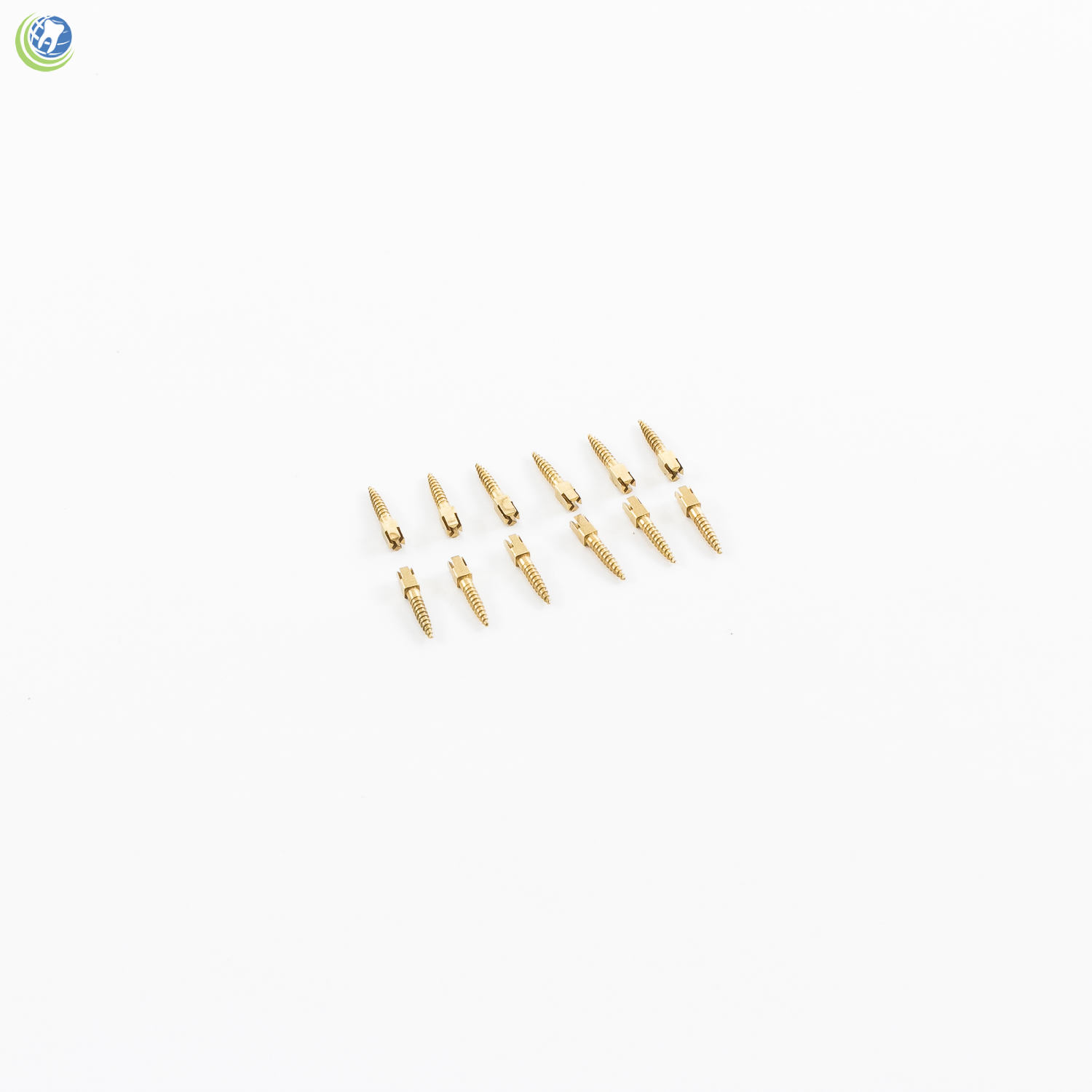 Dental Gold Plated Screw Posts Conical Cross Head Refill Size Short 5 S5 12/Box
