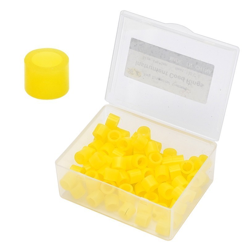 100Pcs/Bag Dental / Hygienist Instrument Silicone Color Code Rings Autoclavable