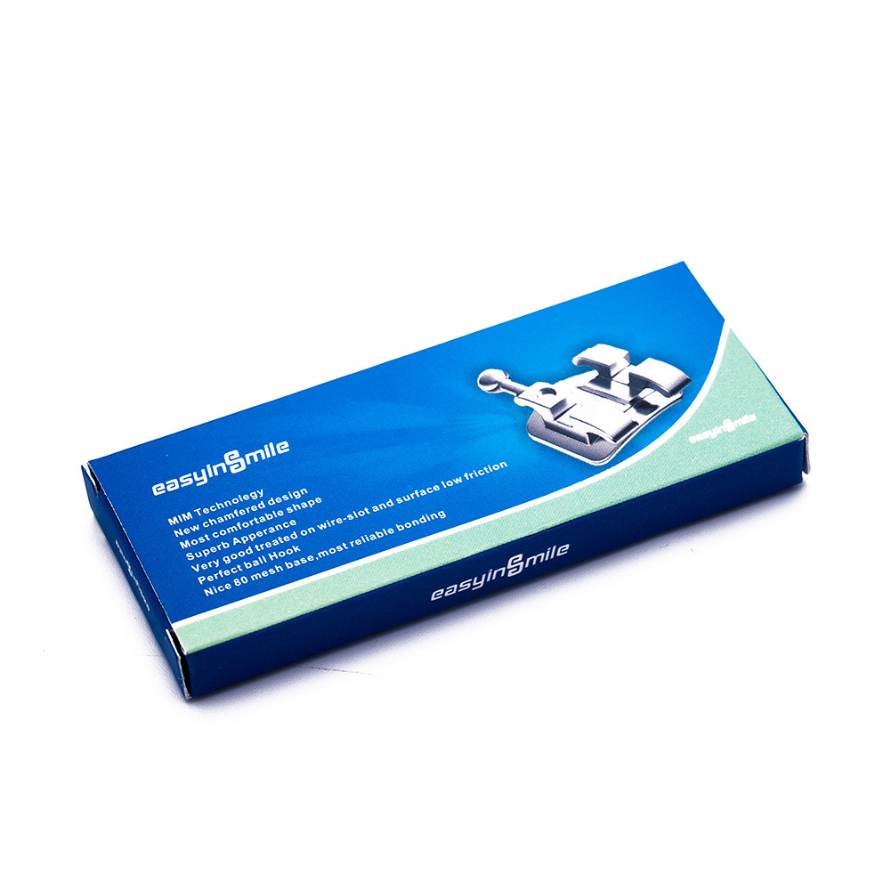 5Packs Dental Roth/MBT Orthodontic Mini Metal Brackets 022 3-4-5 Hooks Mesh Base