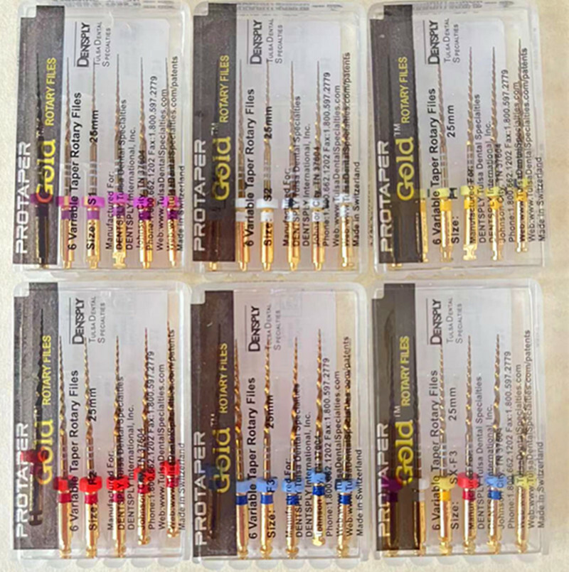 3Packs Protaper Gold Rotary Files Dentsply Tulsa Assorted Endodontics Endo