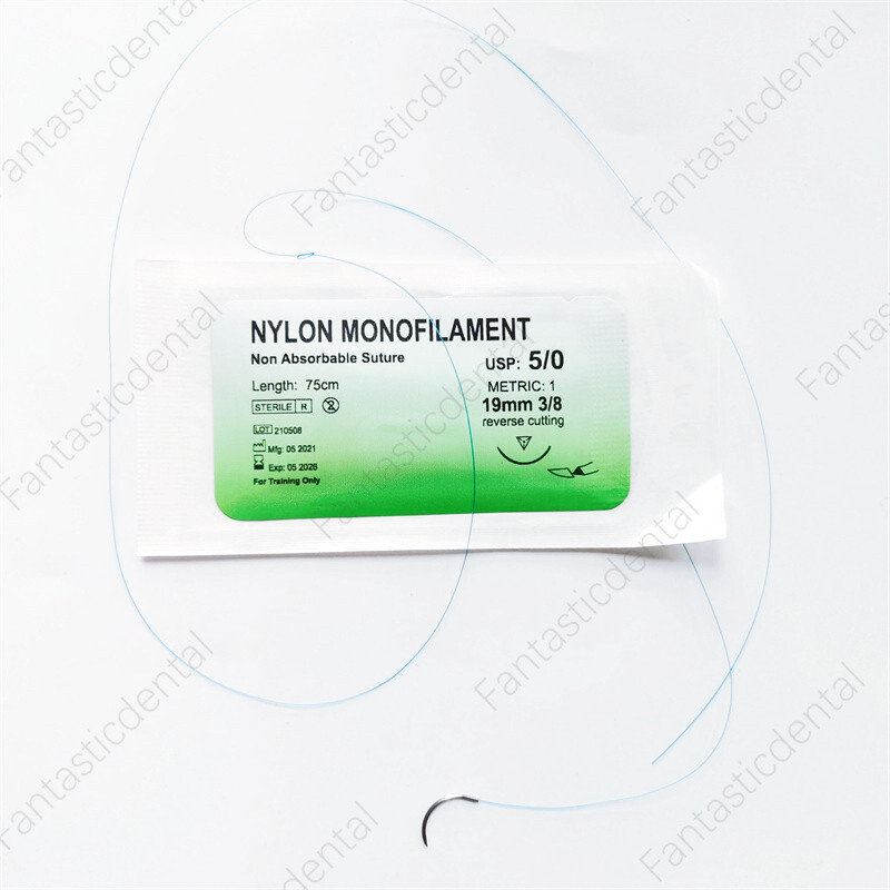 Dental Surgical Sutures Reverse Cut Suture Metric 1.5 Nylon Monofilament USP