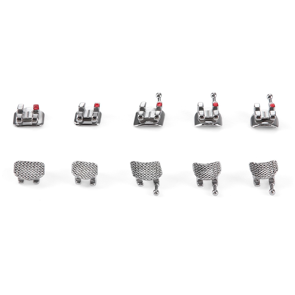 4Pcs Dental Orthodontic Buccal Tube 2nd Molar Roth.022 Bondable Non-Convertible