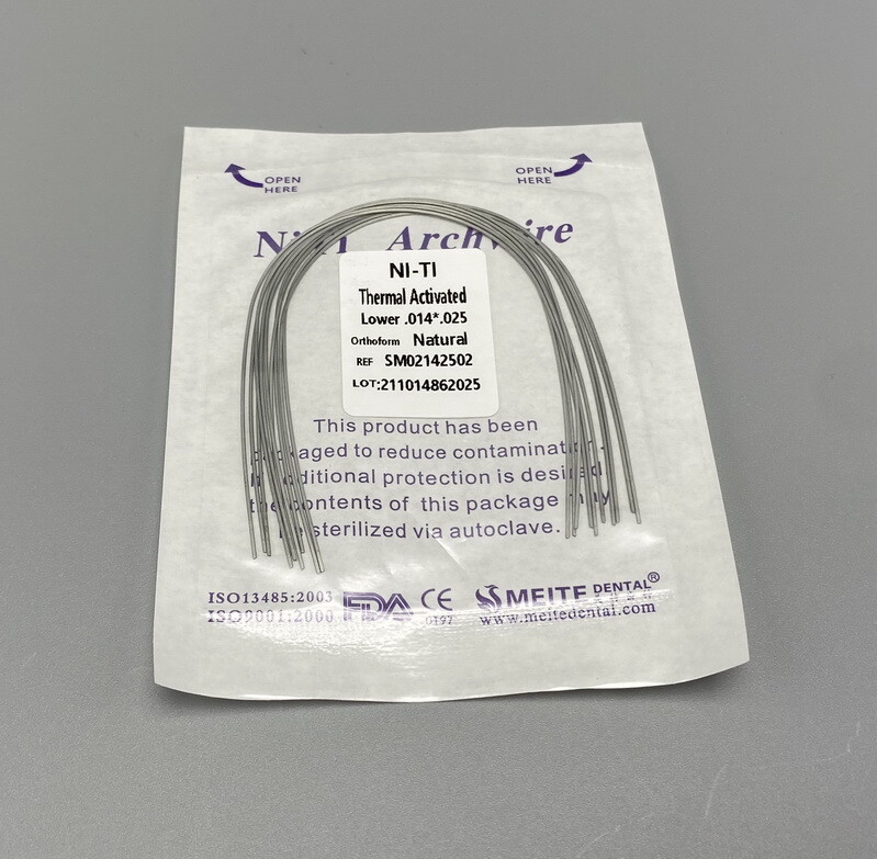 Dental Orthodontic Thermal Activated Archwires Niti Arch Wire Ovoid Natural Form