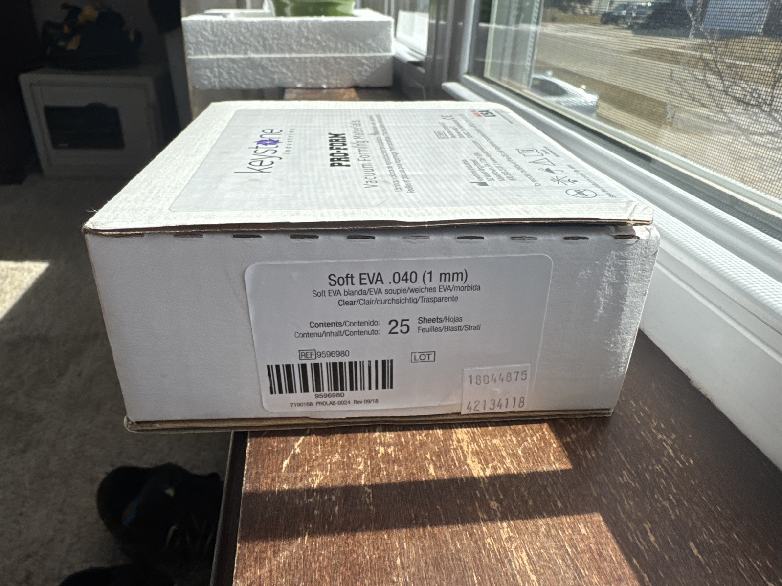 KEYSTONE PROFORM .040 SOFT EVA TRAY MATERIAL 5″ X 5″ – 25/PK 9596980
