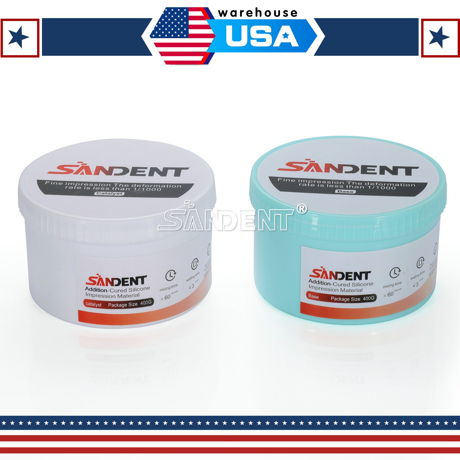 Dental Putty Fast Set PVS VPS Impression Material Silicone Base+Catalystst ds