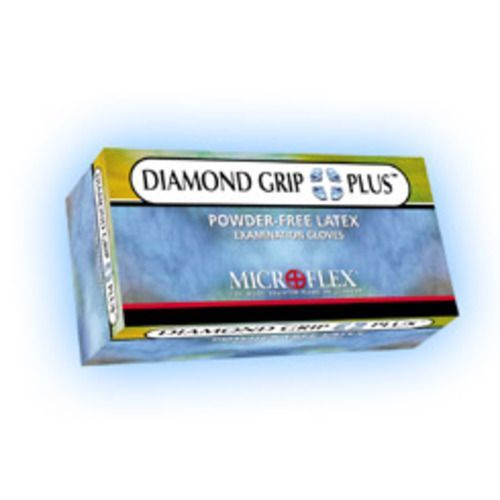 Diamond Grip Plus Latex Gloves: LARGE 100/Bx