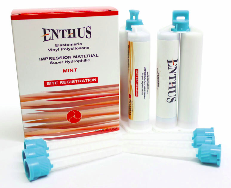 Dental Bite Registration VPS Material SUPER FAST Set 2x 50ML Cartridges + 6 Tips