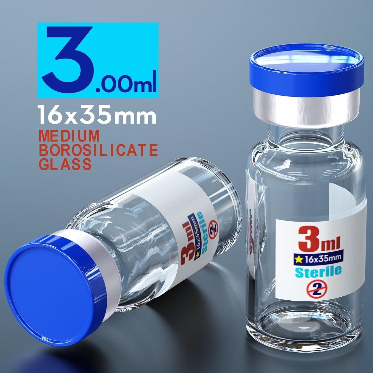 High-Quality 3ml Sterile Vials with Self Healing Port – Ideal for Medical Use