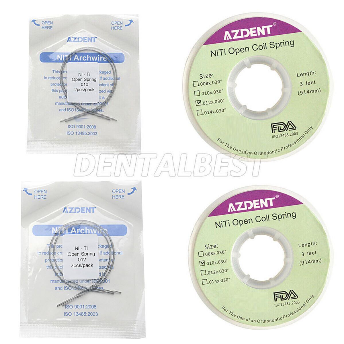 Dental Orthodontic Niti Open Coil Springs Dia.010″ /0.010*180mm/012*030″ 914mm