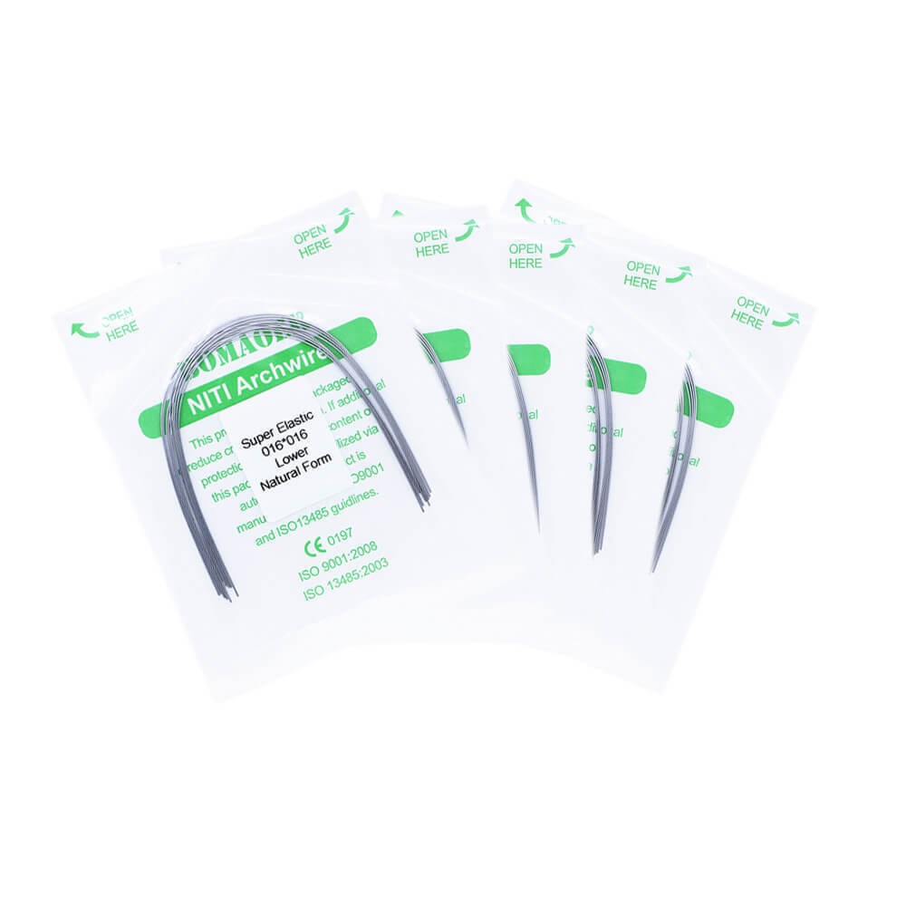 20×Dental Ortho Super Elastic Niti Rectangular Arch Wire Natural 16×16 Lower