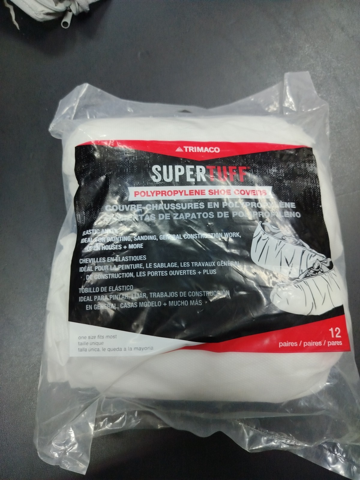 SuperTuff Polypropylene Disposable Shoe Covers (12 covers) New Sealed