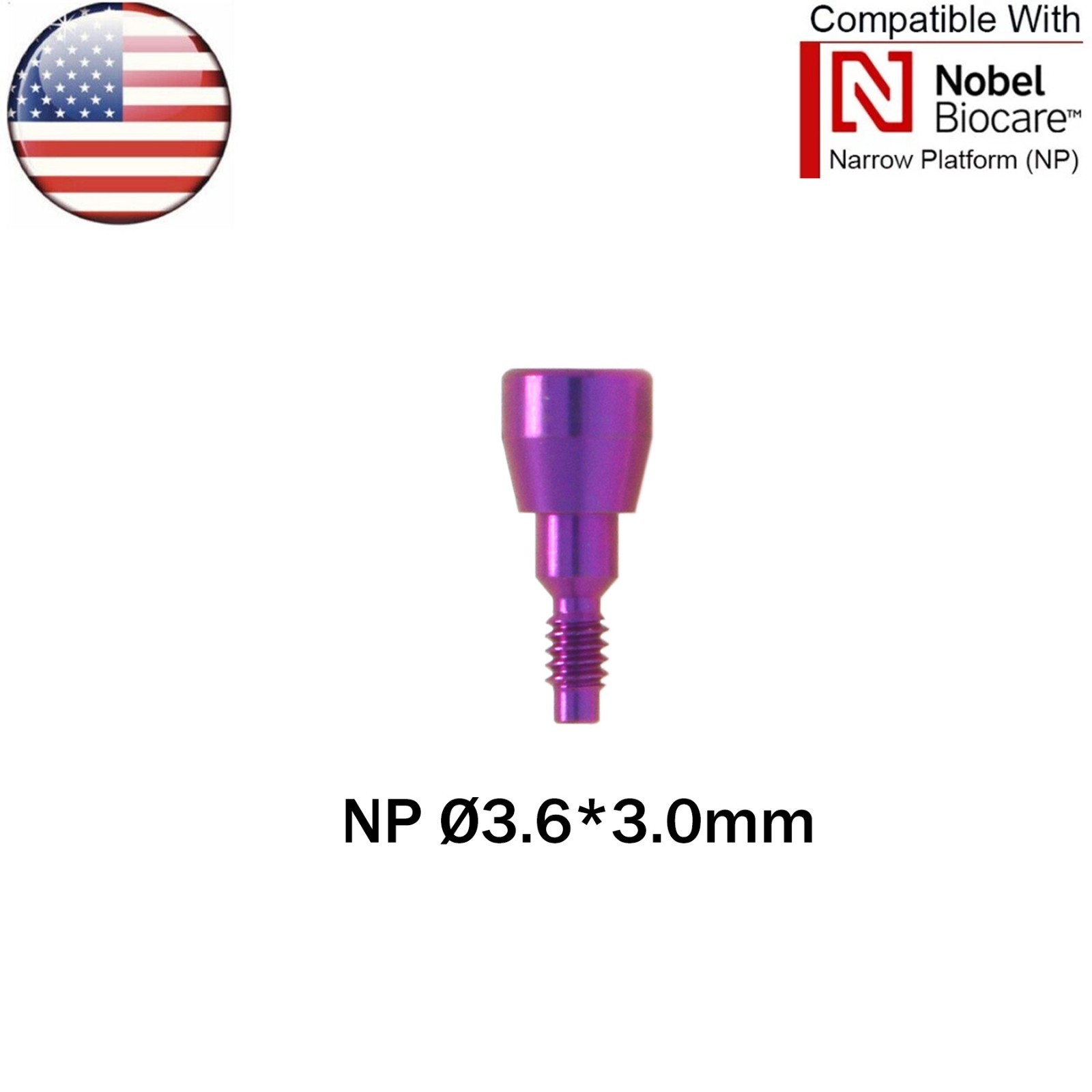 US NOBEL Dental Healing Cap Abutment NP/RP Compatible With Nobel Active Conical