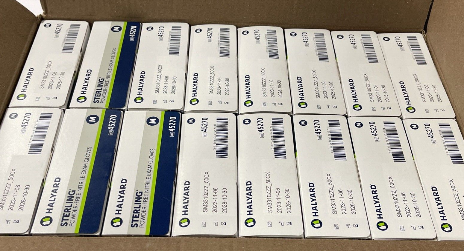HALYARD 45270 NITRILE STERLING EXAM GLOVES Powder & Latex Free (1600 Count)