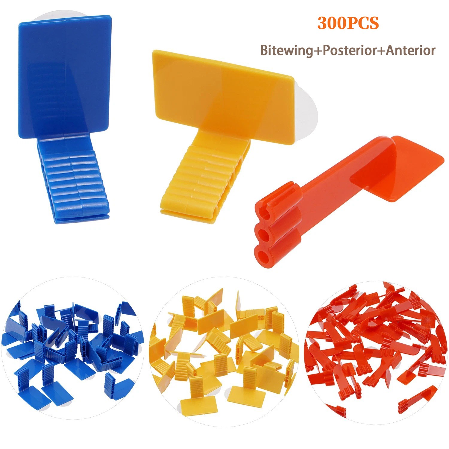 Dental X-ray Sensor Holder Self-Adhesive Bite block fits Ring Arm 300 pcs