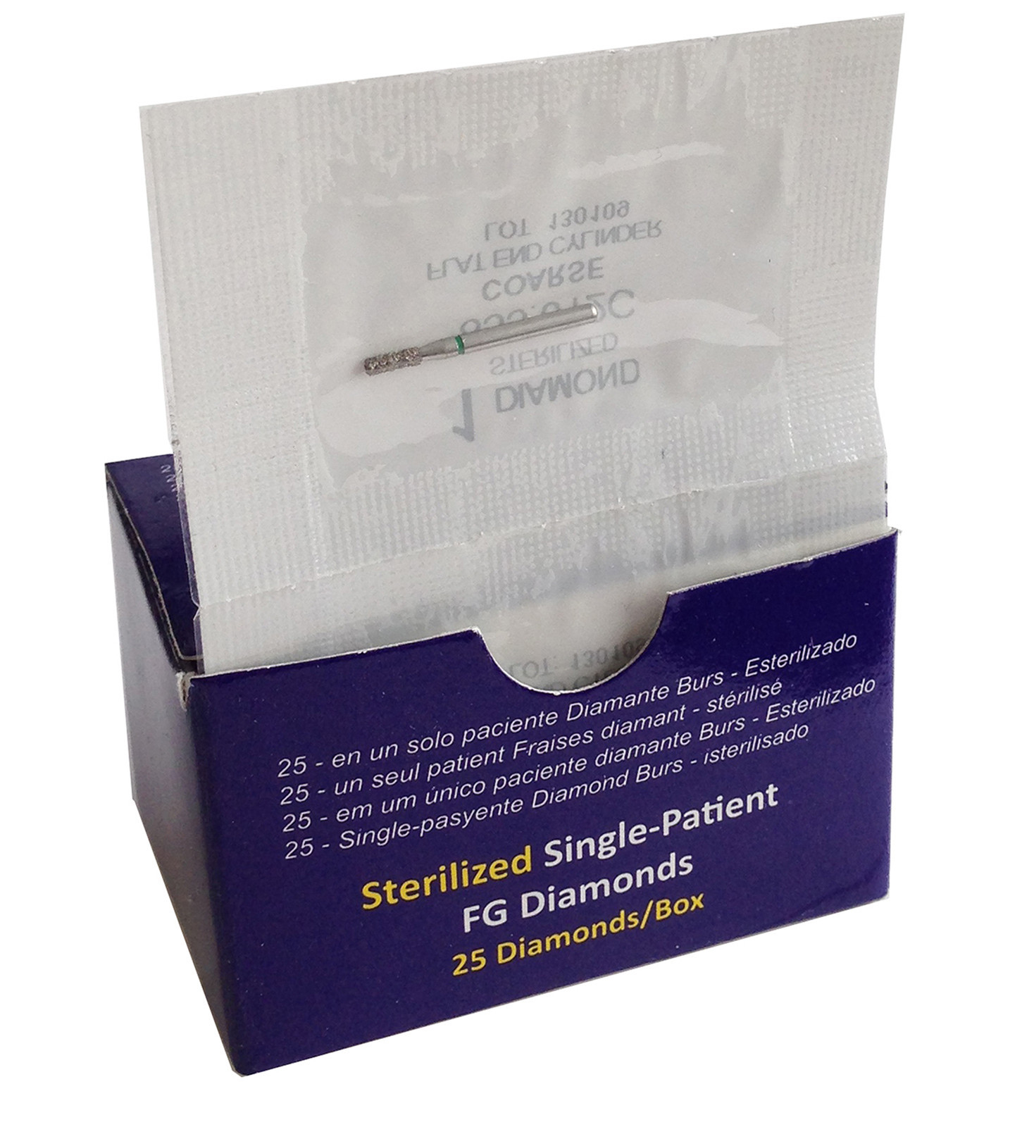 Single-Patient Diamond-Sterilized-858/008F-Fine (25pk)$5 Combine Ship