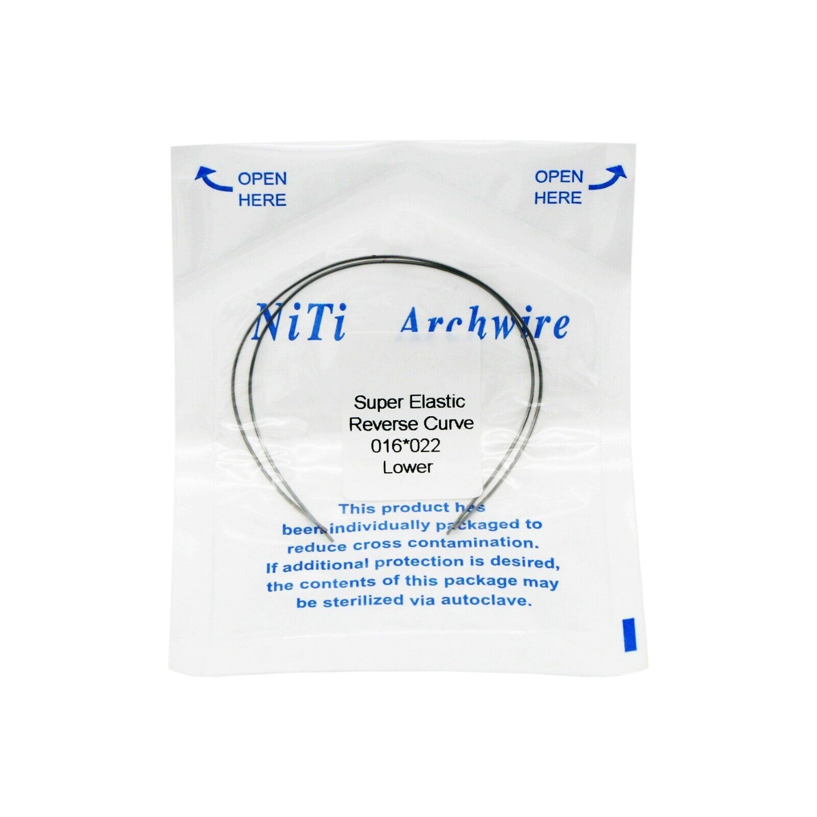 1 Pack 2 Pcs Dental Orthodontic Niti Arch Wire Reverse Curve Round/Rectangular