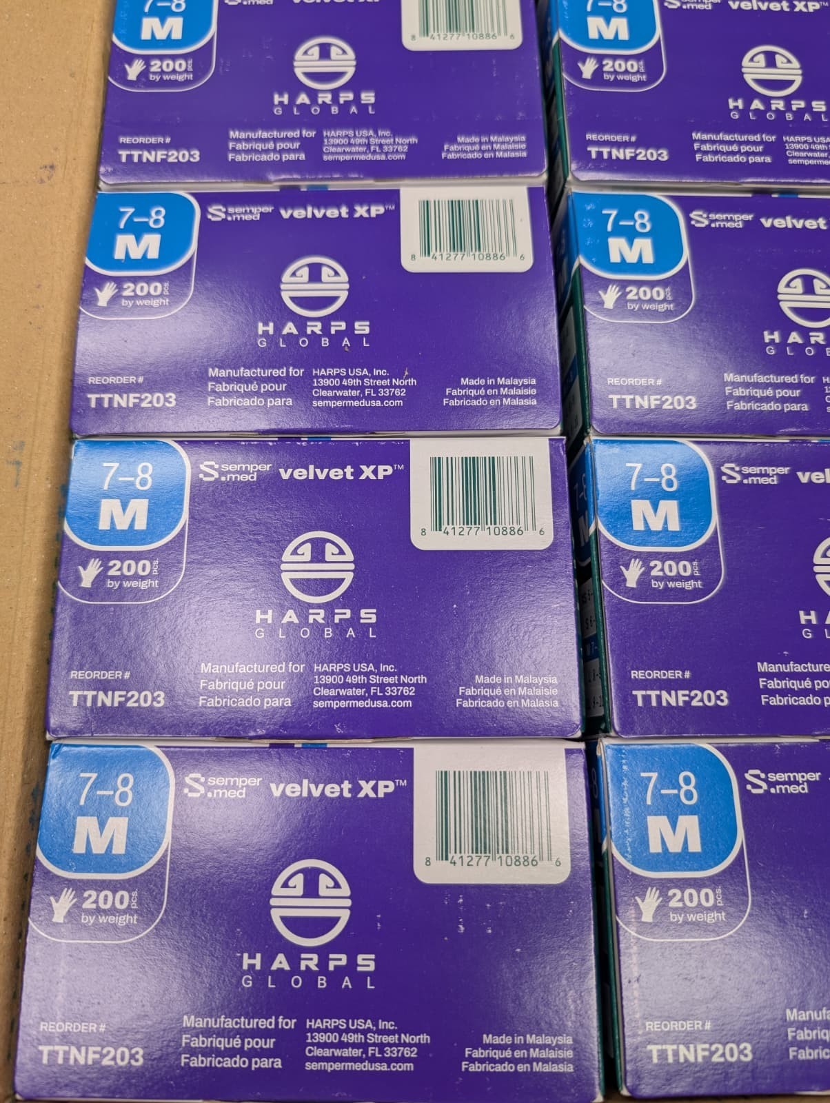 (QTY 2000) SemperMed Nitrile Exam Gloves-Powder Free, Latex Free TTNF203 Medium