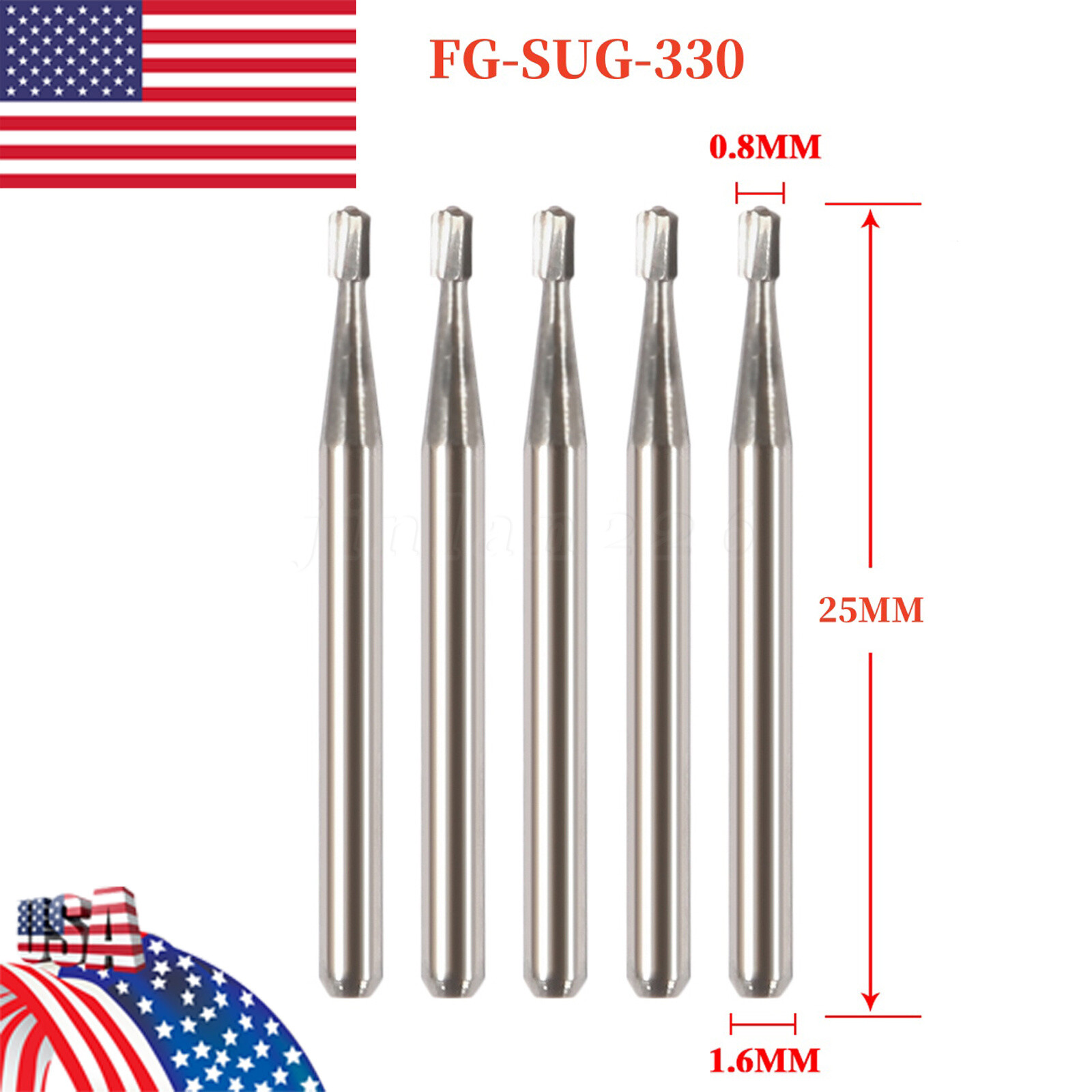 Dental Carbide Bur FG 330L Pear Long Head. Made in China 25mm Surgical