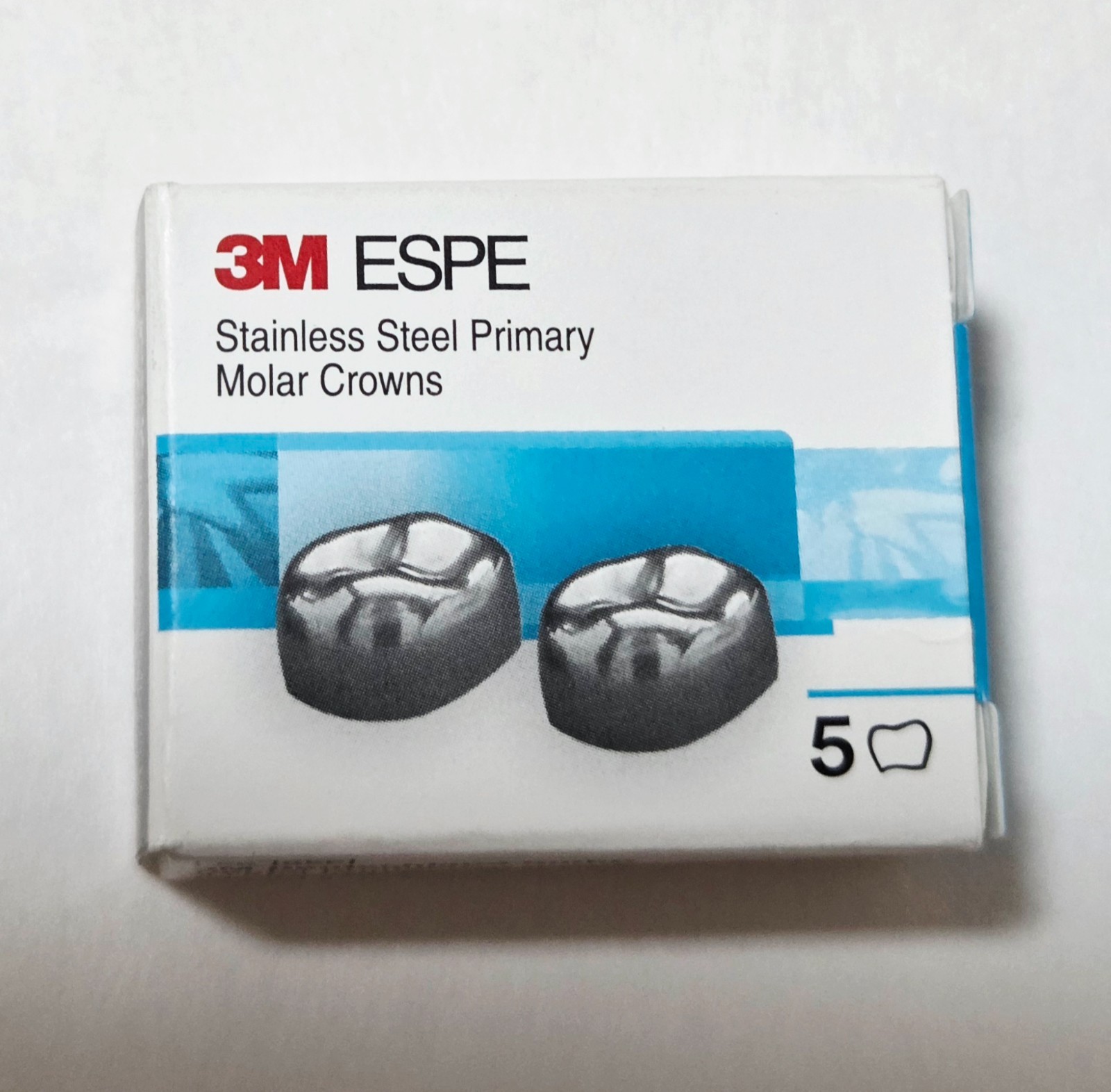 3M ESPE STAINLESS STEEL PRIMARY MOLAR CROWNS (5 PER BOX) REF DLL-4