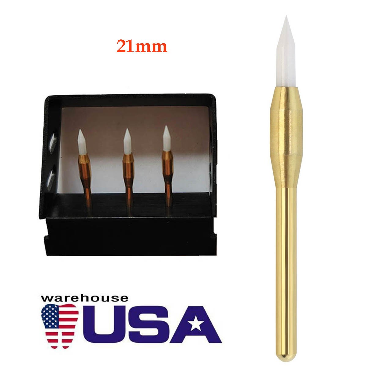 3PCS Dental Surgical Soft Tissue Trimmer Burs 21mm for Gingival Gingivectomy