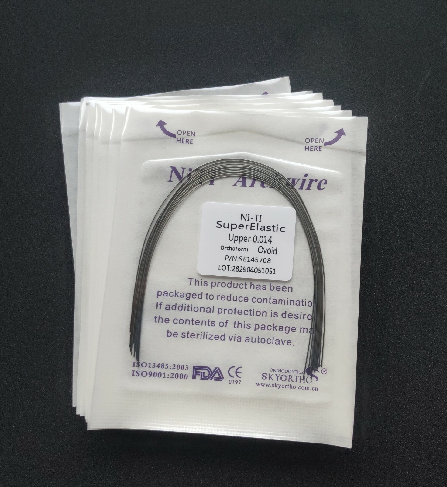 50Packs Dental Orthodontic Super Elastic NITI Arch Wire Round Oval Ovoid/Natural