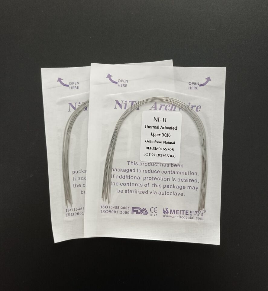 Dental Orthodontic Arcos Thermal Activated Niti Round Arch Wires Natural Form