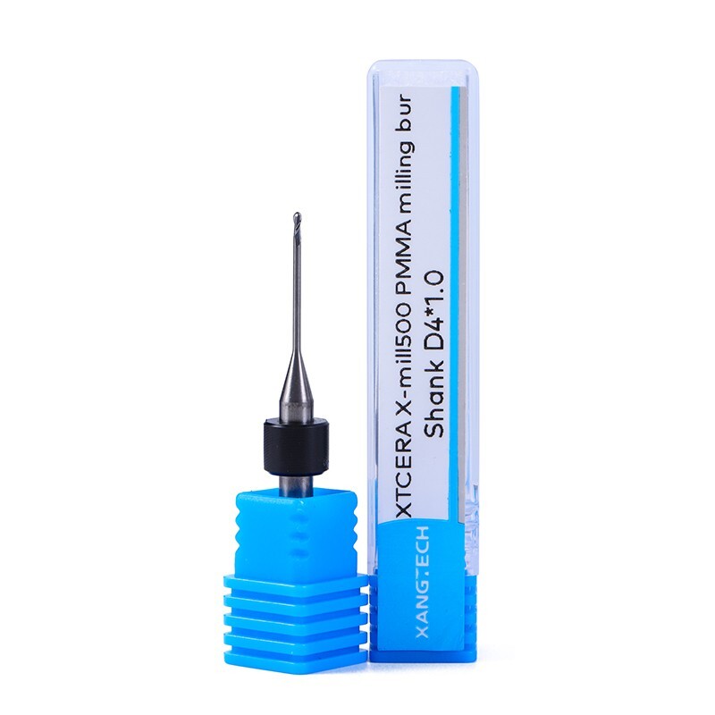 Xtcera Xmill 500 PMMA Milling Burs Tool 0.6/1.0/2.0mm Shank D 4mm for Wax Peek