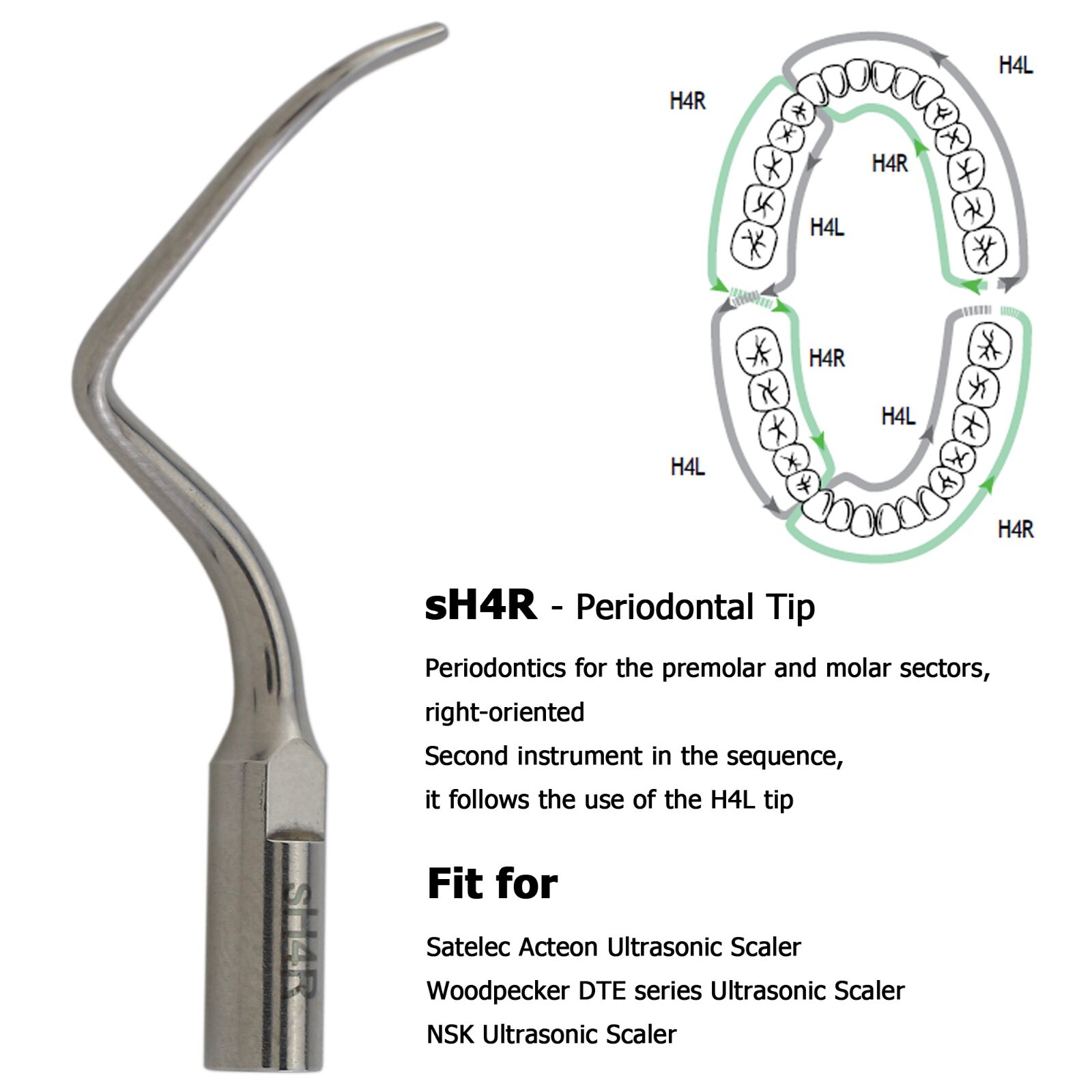 Woodpecker DTE Ultrasonic Scaler HD-7L LED Handpiece ACTEON Piezo Tips DTE-V2 V3