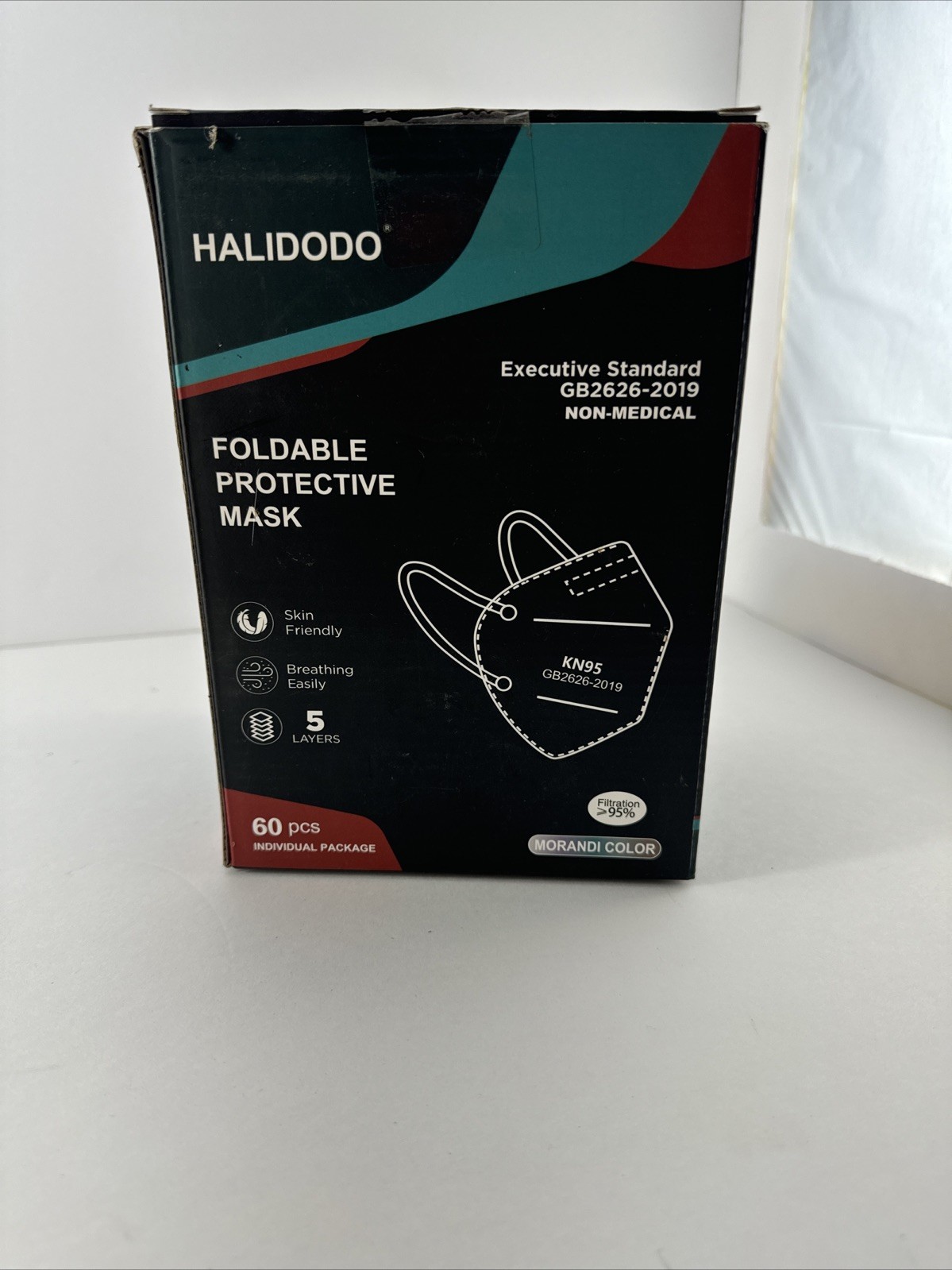 New Halidodo Foldable 5 Layer protective Mask Sensitive Skin Friendly 60 Count