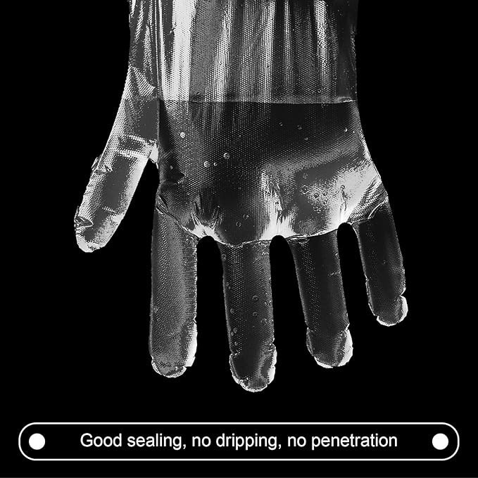 400 Count Disposable Poly Plastic Gloves for Cooking, Food Prep and Food Service