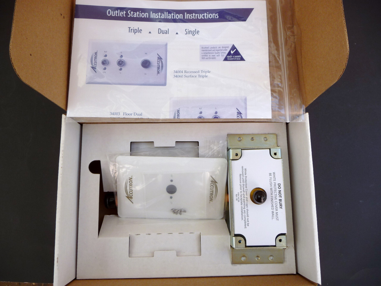 Accutron Recessed Q/C O2 Outlet