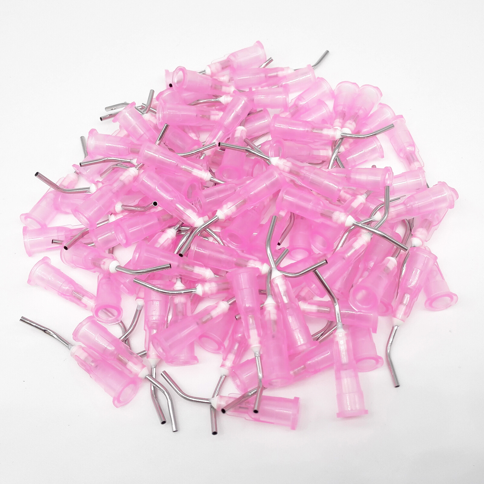 100 pcs Dental Pre Bent Applicator Dispensing Flow Needle Tips Dental