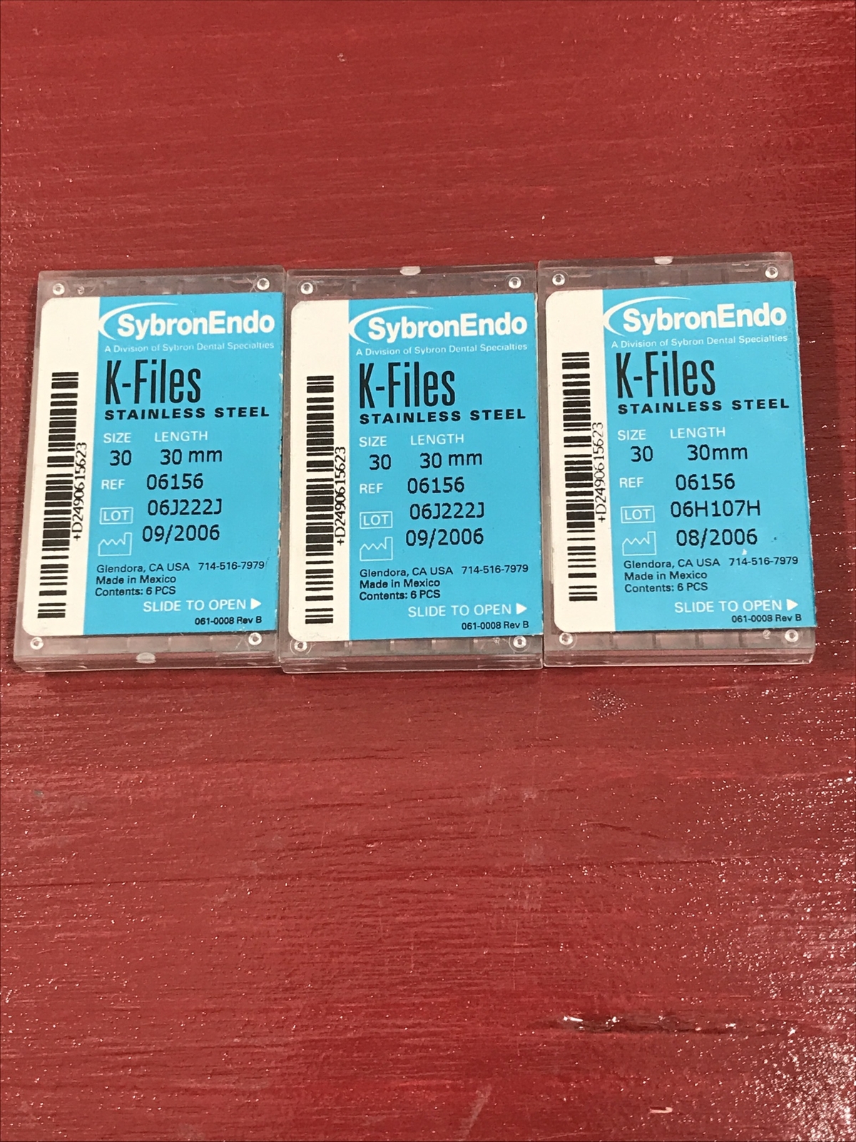 Kerr Sybron Endo Dental Size 30 30mm Stainless Steel K-files 18 files total